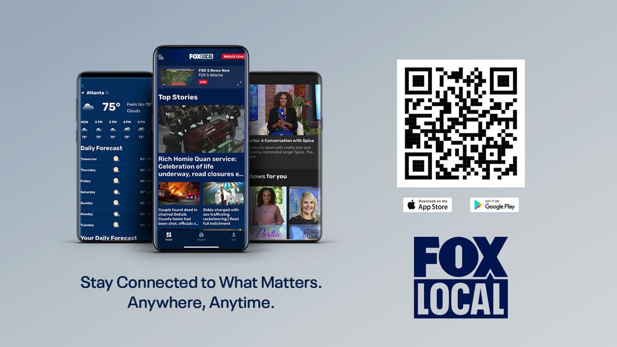 FOX LOCAL campaign creative across connected TV and mobile platforms