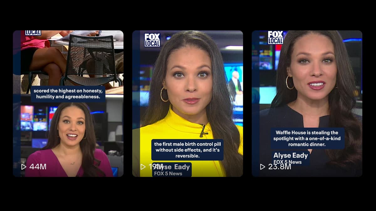 TikTok daily news brief format with a high-performing social video result